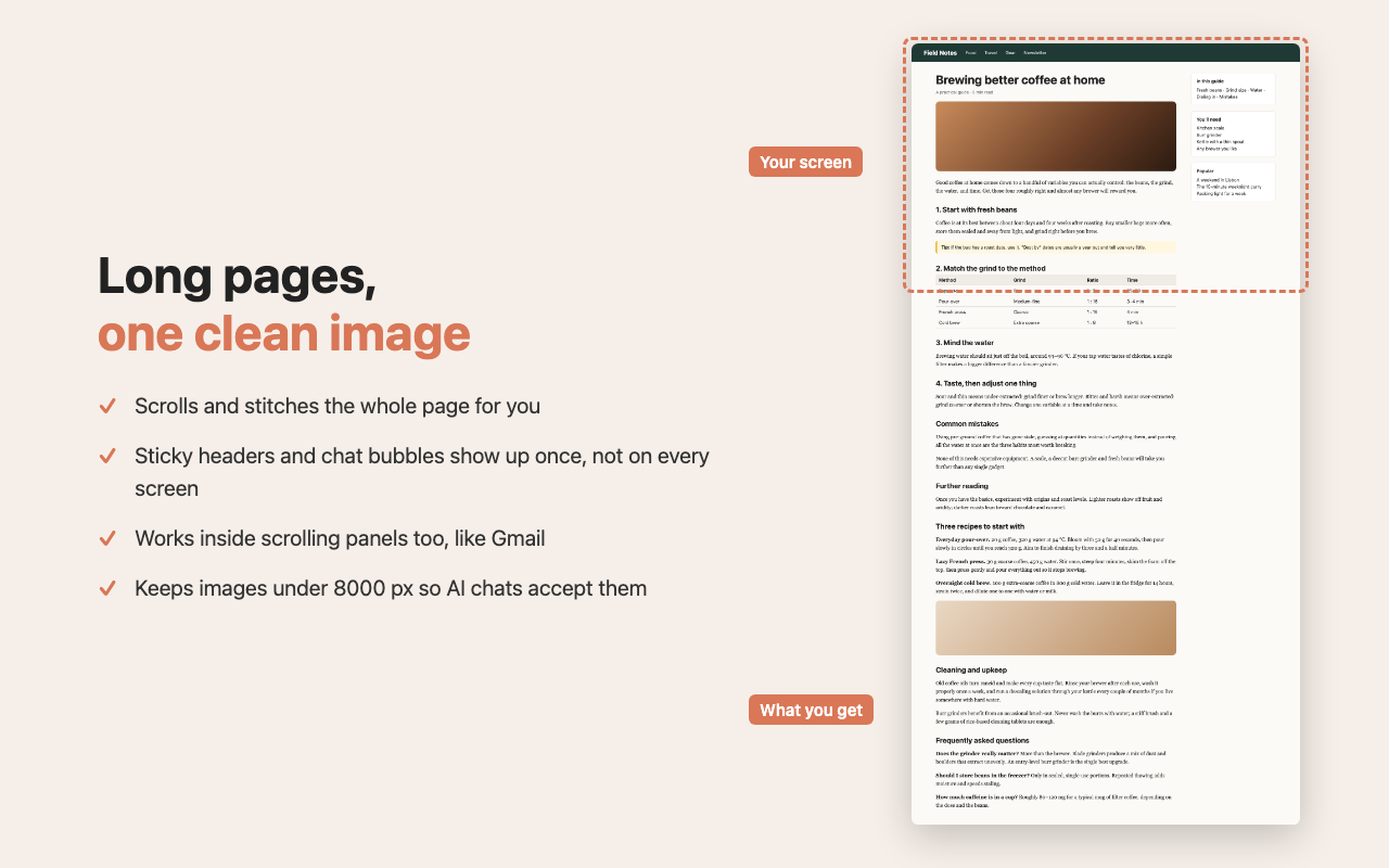 A long web page captured as a single image